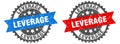 leverage band sign. leverage grunge stamp set Royalty Free Stock Photo