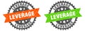 leverage band sign. leverage grunge stamp set Royalty Free Stock Photo