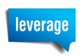 Leverage blue 3d speech bubble Royalty Free Stock Photo