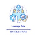 Leverage data concept icon Royalty Free Stock Photo
