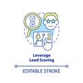 Leverage lead scoring concept icon Royalty Free Stock Photo