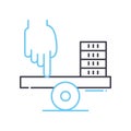 leverage line icon, outline symbol, vector illustration, concept sign Royalty Free Stock Photo