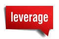 Leverage red 3d speech bubble Royalty Free Stock Photo