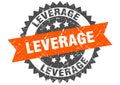 Leverage stamp. leverage grunge round sign. Royalty Free Stock Photo