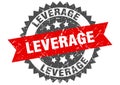 Leverage stamp. leverage grunge round sign. Royalty Free Stock Photo