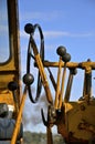 Levers of a road grader Royalty Free Stock Photo