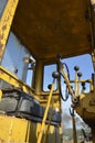 Levers of a road grader Royalty Free Stock Photo