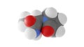 levetiracetam molecule, anticonvulsants, molecular structure, isolated 3d model van der Waals