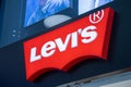 Leviâs logo sign above the shop entrance.