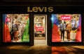 Levi Strauss clothing and denim jeans shop window display