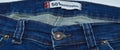 Levi Strauss 501 label, blue jean