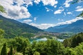 Levico Terme and the Lake - Trentino Alto Adige Italy Royalty Free Stock Photo