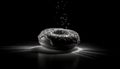 Levitating donut, chocolate icing, sugary sweetness, unhealthy generated by AI