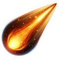 Levitating glowing comet with animated tail