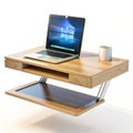 Levitating smart desk with inbuilt digital organizer Royalty Free Stock Photo