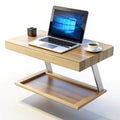Levitating smart desk with inbuilt digital organizer Royalty Free Stock Photo