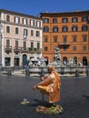 Levitating Street Performer in Rome, Italy Royalty Free Stock Photo