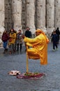 Levitating street performer in Rome Royalty Free Stock Photo