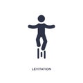 levitation icon on white background. Simple element illustration from magic concept