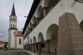 Levoca Old Town Hall with Saint James Basilica tower, Slovakia Royalty Free Stock Photo
