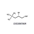 Levocarnitinum structural chemical formula on white background Royalty Free Stock Photo