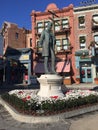 Lew Wasserman statue, Universal Studios, Orlando, FL Royalty Free Stock Photo