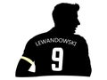 lewandowski silhouette for your hobby collection of pictures at home, office and more