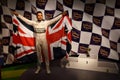 Lewis Hamilton MBE wax statue at Madame Tussauds Dubai on Bluewaters Island in Dubai, UAE