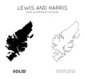 Lewis and Harris map. Royalty Free Stock Photo