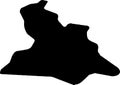 Lewisham United Kingdom silhouette map with transparent background Royalty Free Stock Photo