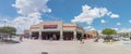 Panorama view entrance to Costco Wholesale store in Lewisville,