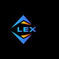 LEX abstract technology logo design on Black background. LEX creative initials letter logo concept Royalty Free Stock Photo