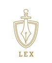 Lex emblem. Vector illustration. Royalty Free Stock Photo