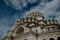 lexander Nevsky Cathedral view from the park. Royalty Free Stock Photo