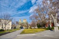 lexander Nevsky Cathedral view from the park. Royalty Free Stock Photo