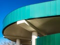 LEXICON CARPARK BRACKNELL, BERKSHIRE, ENGLAND - NOVEMBER 13 2018: Modern building with different textures with bright blue sky