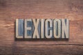 Lexicon word wood