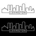Lexington city skyline. Linear style.