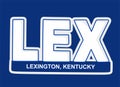 Lexington Kentucky with blue background