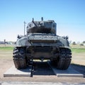 Army Marines military M4A3 Sherman Tank at Heartland Museum of Military Vehicles.