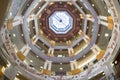 Lexington Public Library atrium and ceiling clock Royalty Free Stock Photo