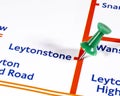 Leytonstone Station on a London Underground Map