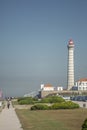LeÃÂ§a da Palmeira / Porto / Portugal - 10/04/2018 : Geral view at the center marginal avenue with a lighthouse, typical Portuguese