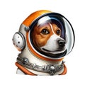 LeÃÂ¯ka - first living being in space - dog in cosmonaut suit Royalty Free Stock Photo