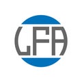 LFA letter logo design on white background. LFA creative initials circle logo concept. LFA letter design