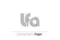 LFA modern geometric typography logo Royalty Free Stock Photo