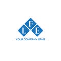 LFE letter logo design on WHITE background. LFE creative initials letter logo concept. LFE letter design Royalty Free Stock Photo