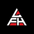 LFH triangle letter logo design with triangle shape. LFH triangle logo design monogram. LFH triangle vector logo template with red Royalty Free Stock Photo