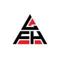 LFH triangle letter logo design with triangle shape. LFH triangle logo design monogram. LFH triangle vector logo template with red Royalty Free Stock Photo