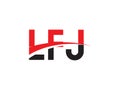 LFJ Letter Initial Logo Design Royalty Free Stock Photo